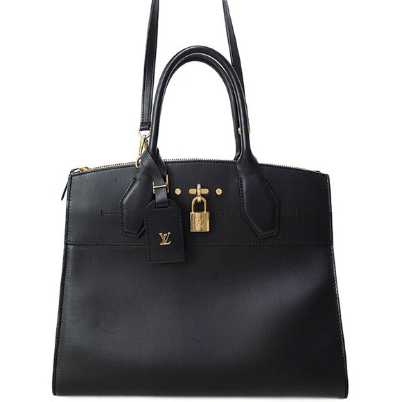 Louis Vuitton Handbags - Louis Vuitton City Steamer Calf Leather Shoulder Bag Black